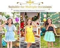 Vista 11 de Princess Dress Up Clothes for Little Girl Role Play Costume Gift Set Princess Dress Up Toys for Toddler Girls Rosa