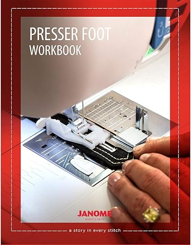 Miniatura 2 de Janome Libro de trabajo de prensatelas para máquina de coser con apéndice de pie prensatelas de movimiento libre