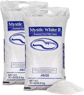 U.S. Silica 50 Pound Mystic White II Non-Corroding Non-Staining Premium Swimming Pool Filter Sand Refill for Even Flow Rat... Price In India