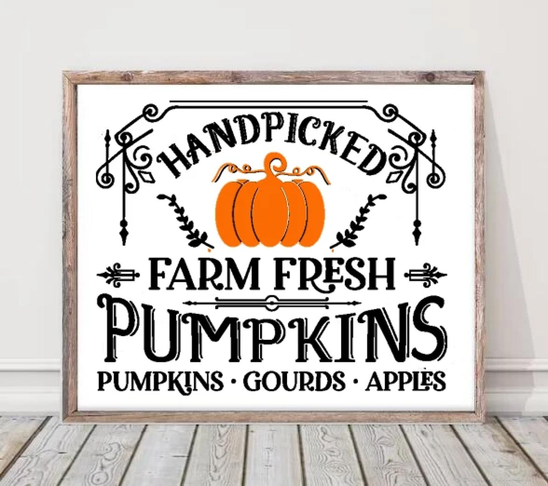 MANGOUSONG Screen Printing Kit,21.59x27.94cm Farm Fresh Pumpkins Reusable Self- Adhesive Silk Screen Stencils Mesh Transfers for Home Decoration Handmade Craft