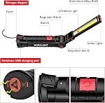 LED Work Light with Magnetic Base and Hanging Hook,360°Rotate &5 Lighting Modes Ultra Bright LED Flashlight,worklight for Car Repair, Emergency, Workshop,BBQ,Camping (worklight 3PCS)