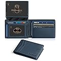 RUNBOX Wallet for Men Slim Rfid Leather 2 ID Window With Gift Box