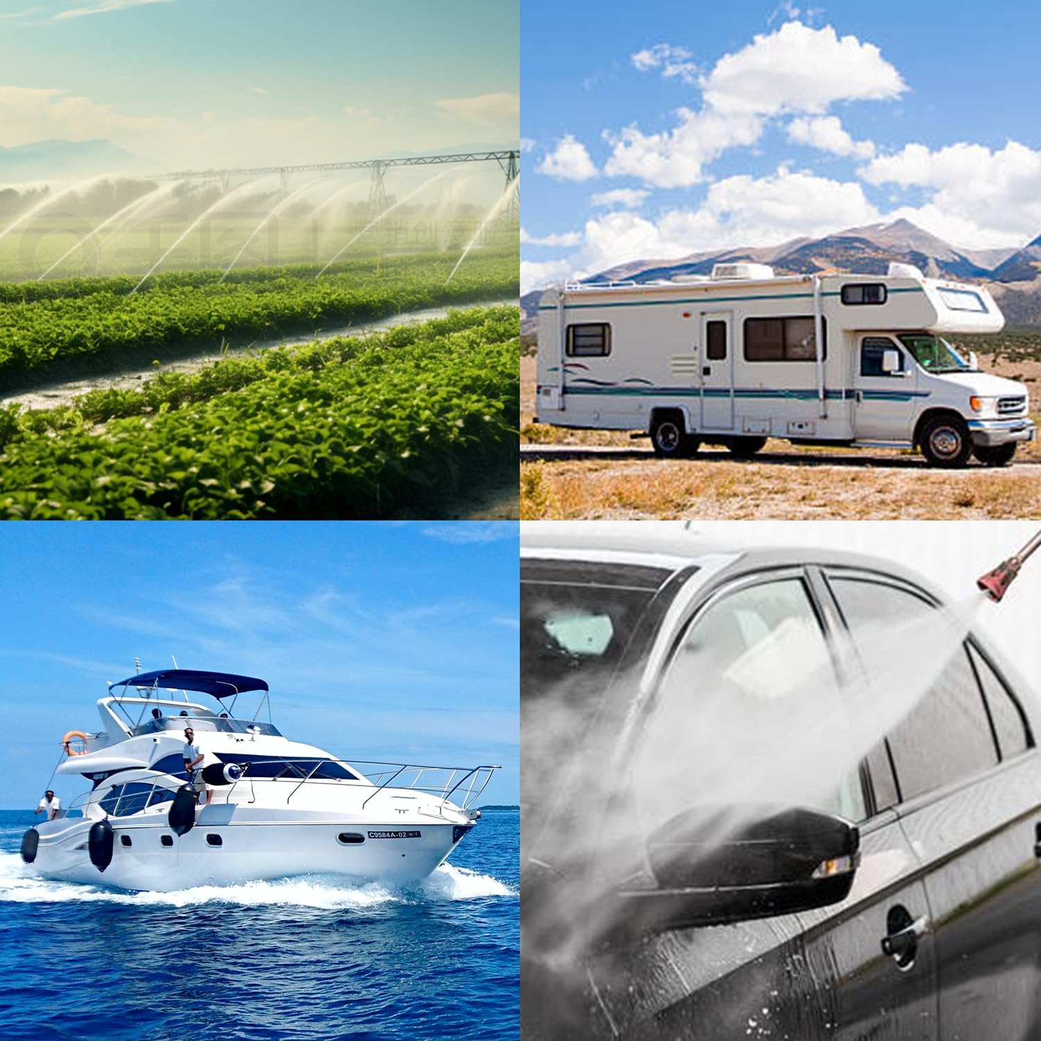 5.5GPM 75PSI RV Water Transfer Pump for Home,110V Electric Water Pressure Increaser Diaphragm Pump for Boat Yacht,Self Priming Marine Fresh Sprinkler Water Pump for Lawn Camper Pool Irrigation