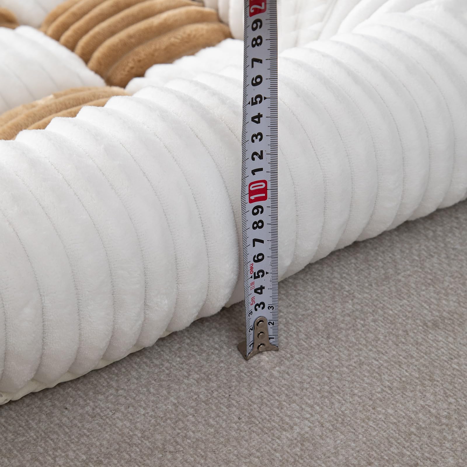 OKYUK Letto per Cani, Super Confortevole Cestino per Cani, Divano per Cani, Copridivano, Lavabile a Mano, Antiscivolo, Adatto per Cani (Marrone chiaro, L 75 x P 75 x H 13 cm)