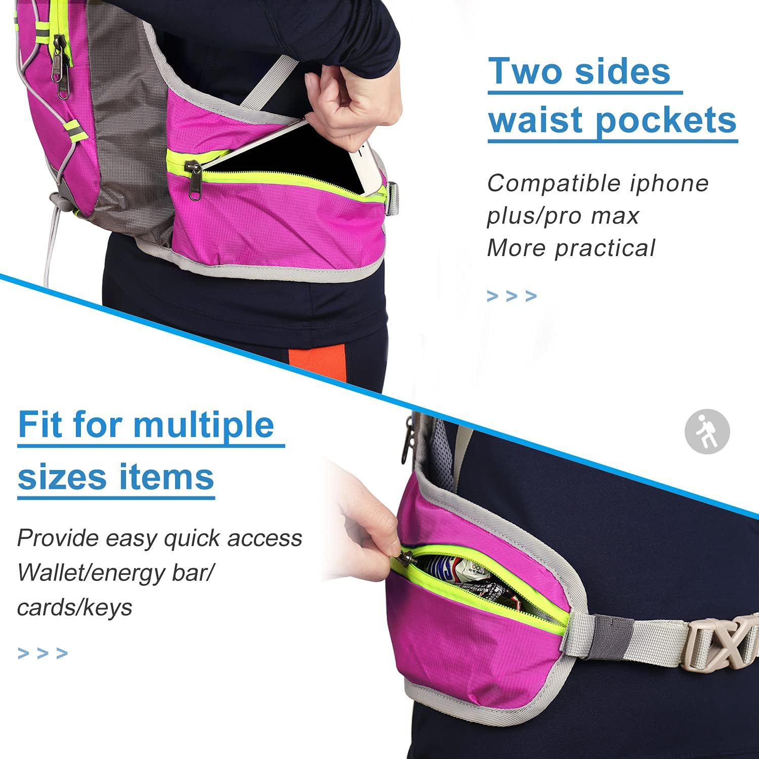 WANOSS 2L Hydration Bladder Leak Proof Water Reservoir, Collapsible Water Storage for Expeditions of All Kinds Bladder Bag, BPA Free Hydration Pack Replacement for Hiking Biking Climbing