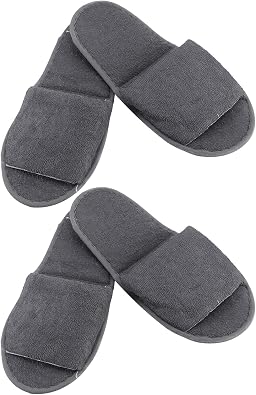 Holibanna 2 Pairs Foldable Non-skid Travel Slippers Cloth for Hotel Spa Use