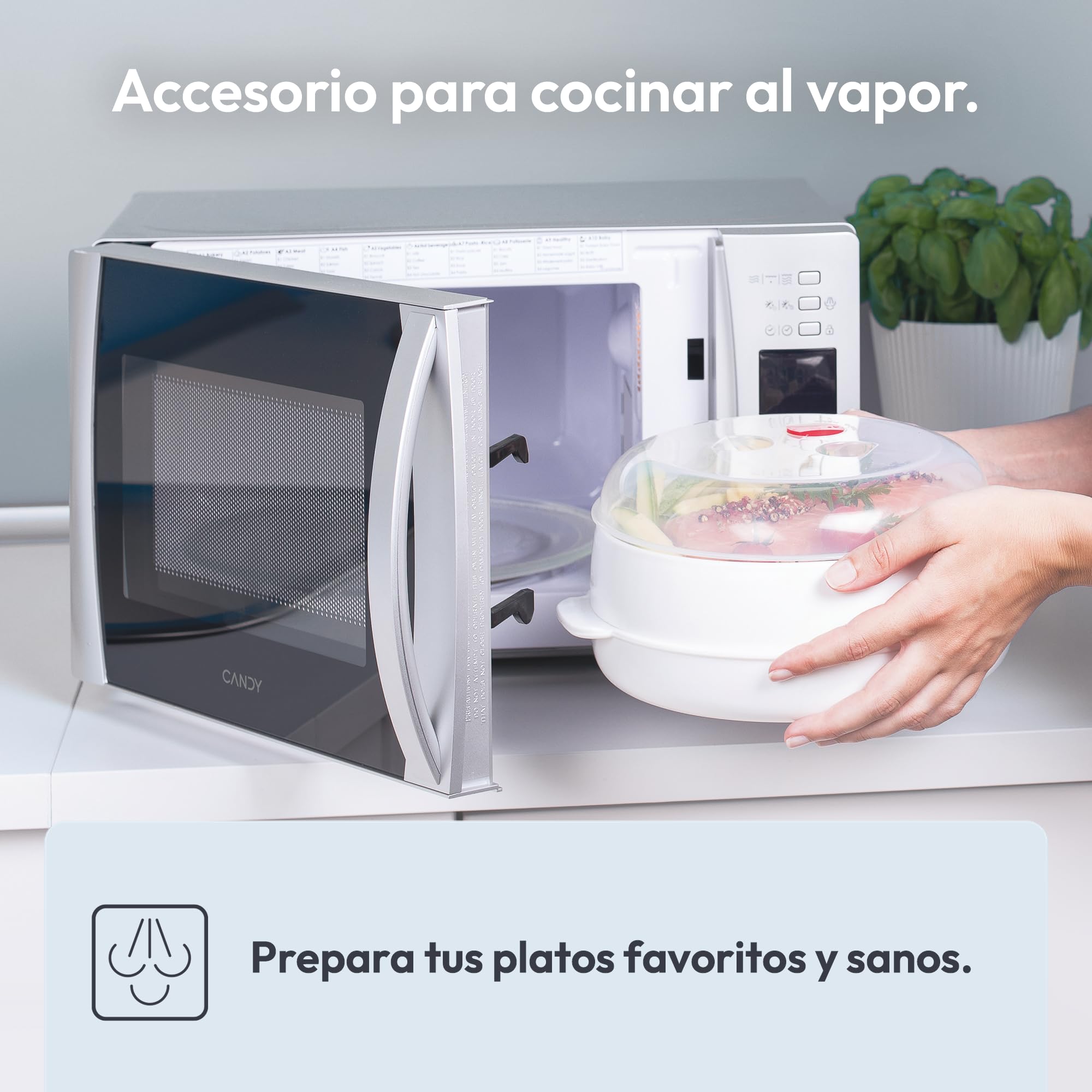 Candy CMXG22DS/ST Microondas con Grill 22L 1250W 40 Programas Digital Inox