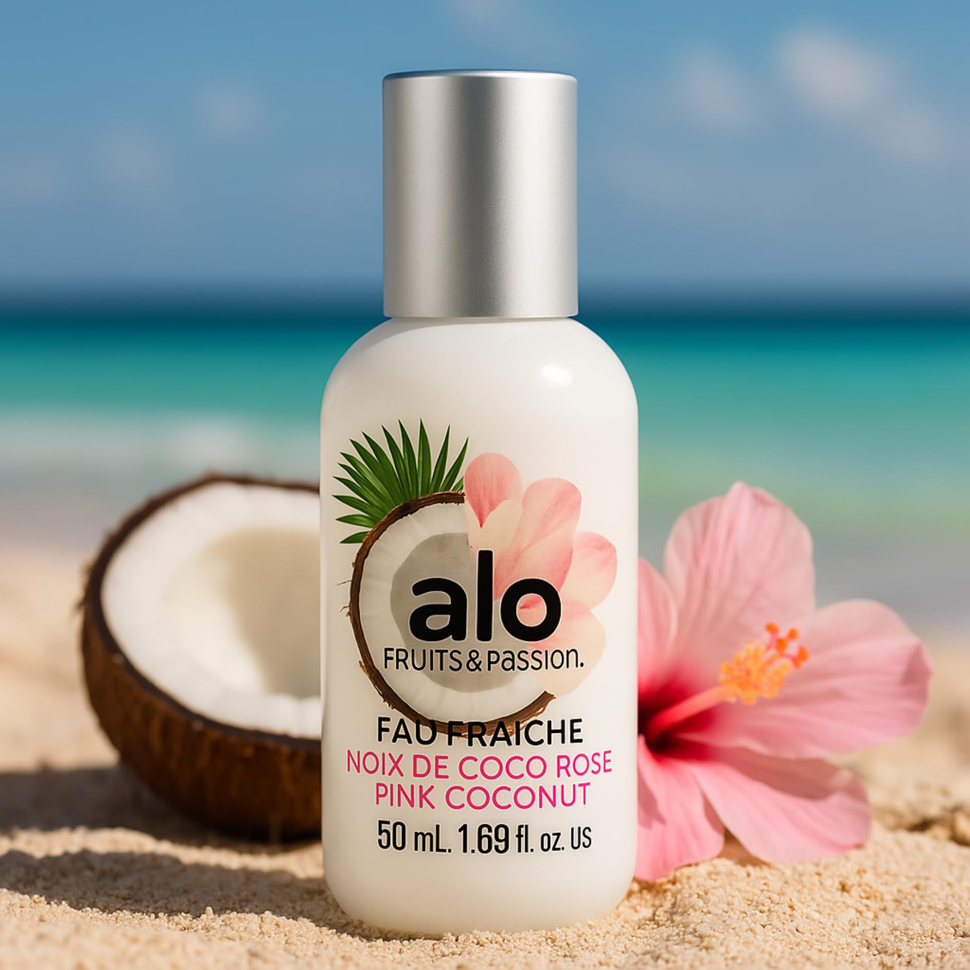 alo アシンメトリック シアー グロー ロングスリーブ アイボリー ALO Fruits & Passion Pink Coconut Eau Fraîche 1.69 fl oz, Made in