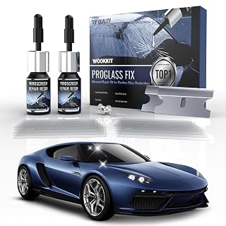 Windshield Chip Repair Kit, 2026 Car Glasses Repair Kit | Durable Automotive Quick Fixing Tool for All Crack Types, Universal Fit for Vehicles-2 Bottles - Amazon product rated Grade B