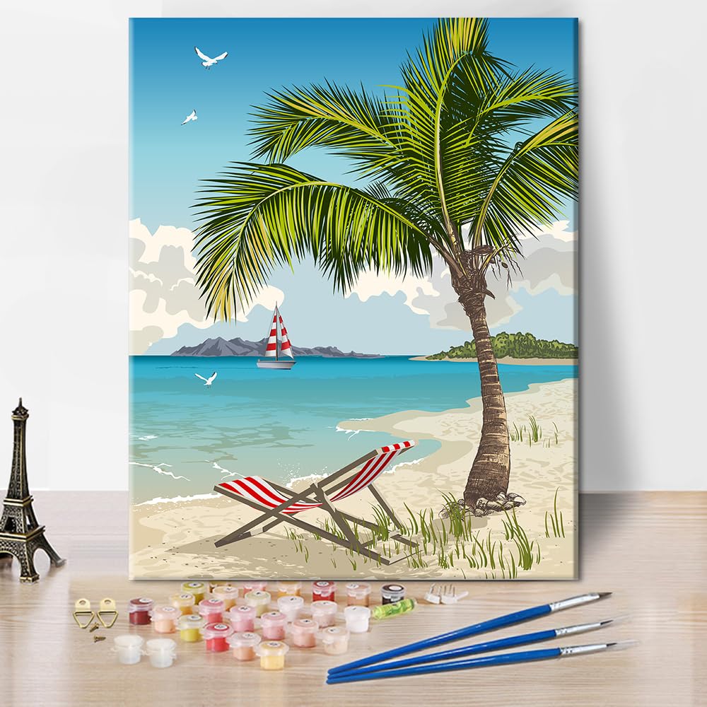 Kit de peinture à numéros pour le jour de la plage