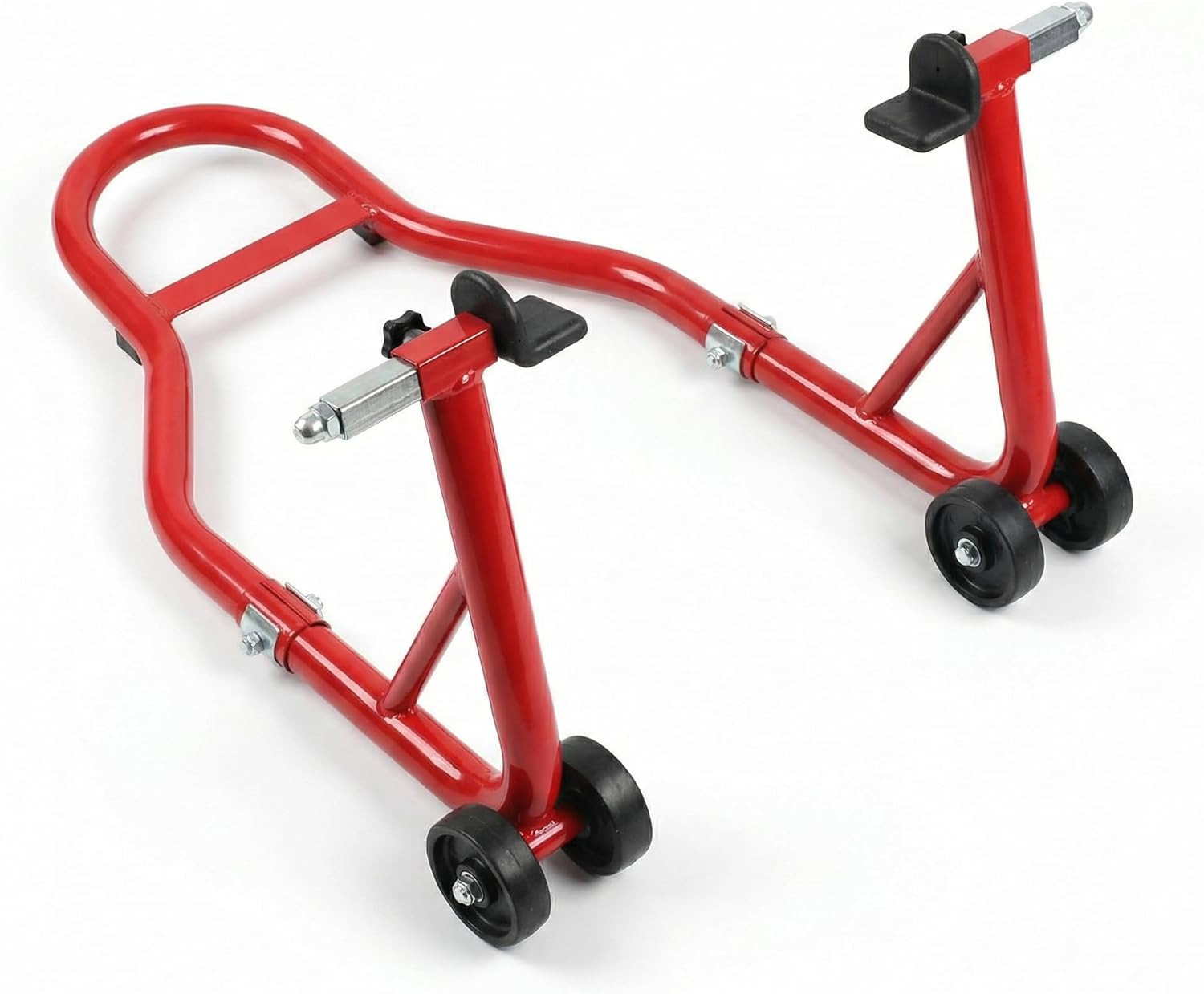 Motorcycle Universal Front Combo Wheel Fork Paddock Stand Lift for Yamaha Honda Kawasaki Suzuki Ducati for Sport Bike (Black)