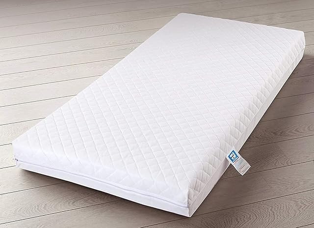 NightComfort Eco-Breathable Ultra Fibre Waterproof Baby & Toddler Quilted Cot Mattress (140x70x7.5 cm)