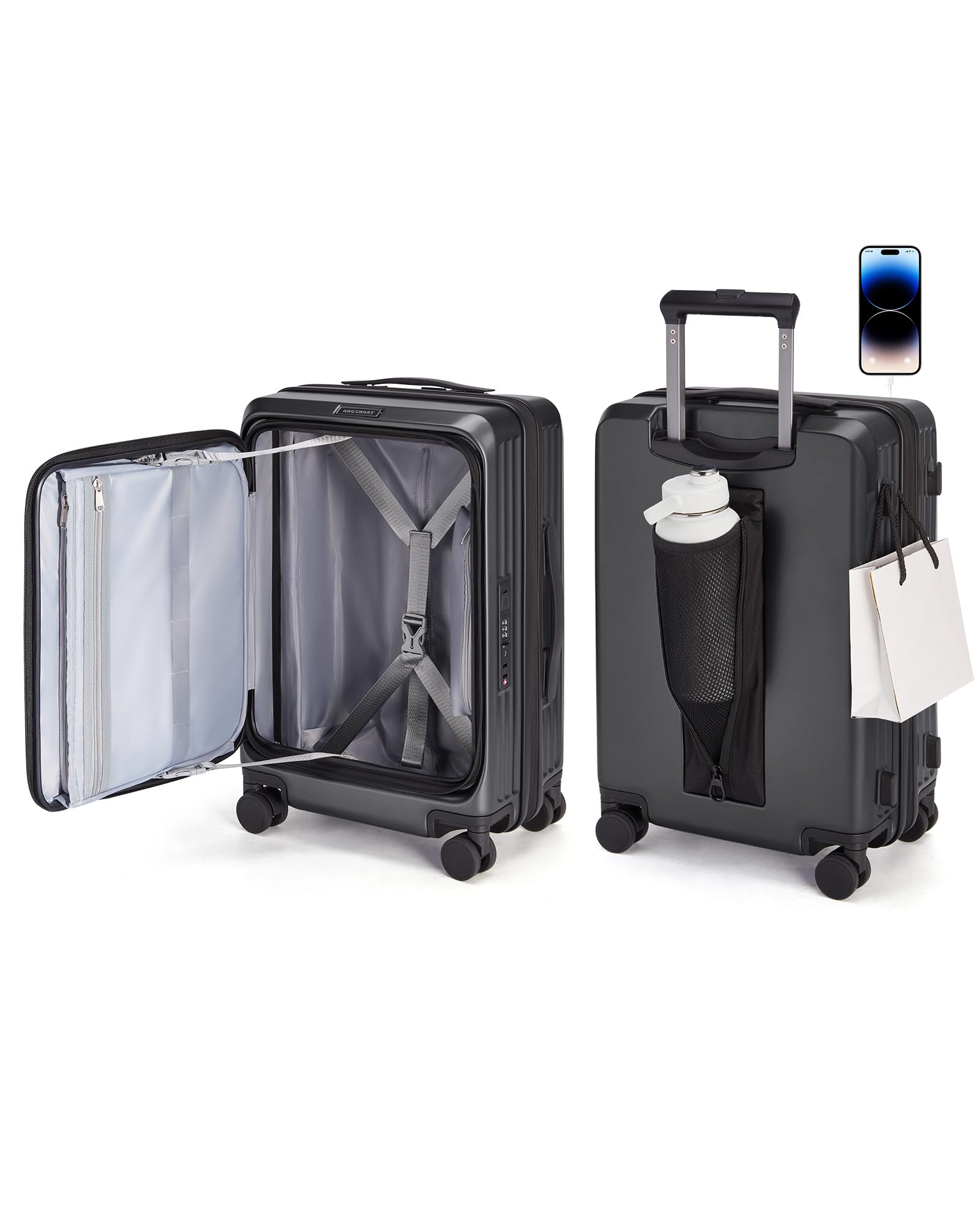 BAGSMART Top Opening Carry On