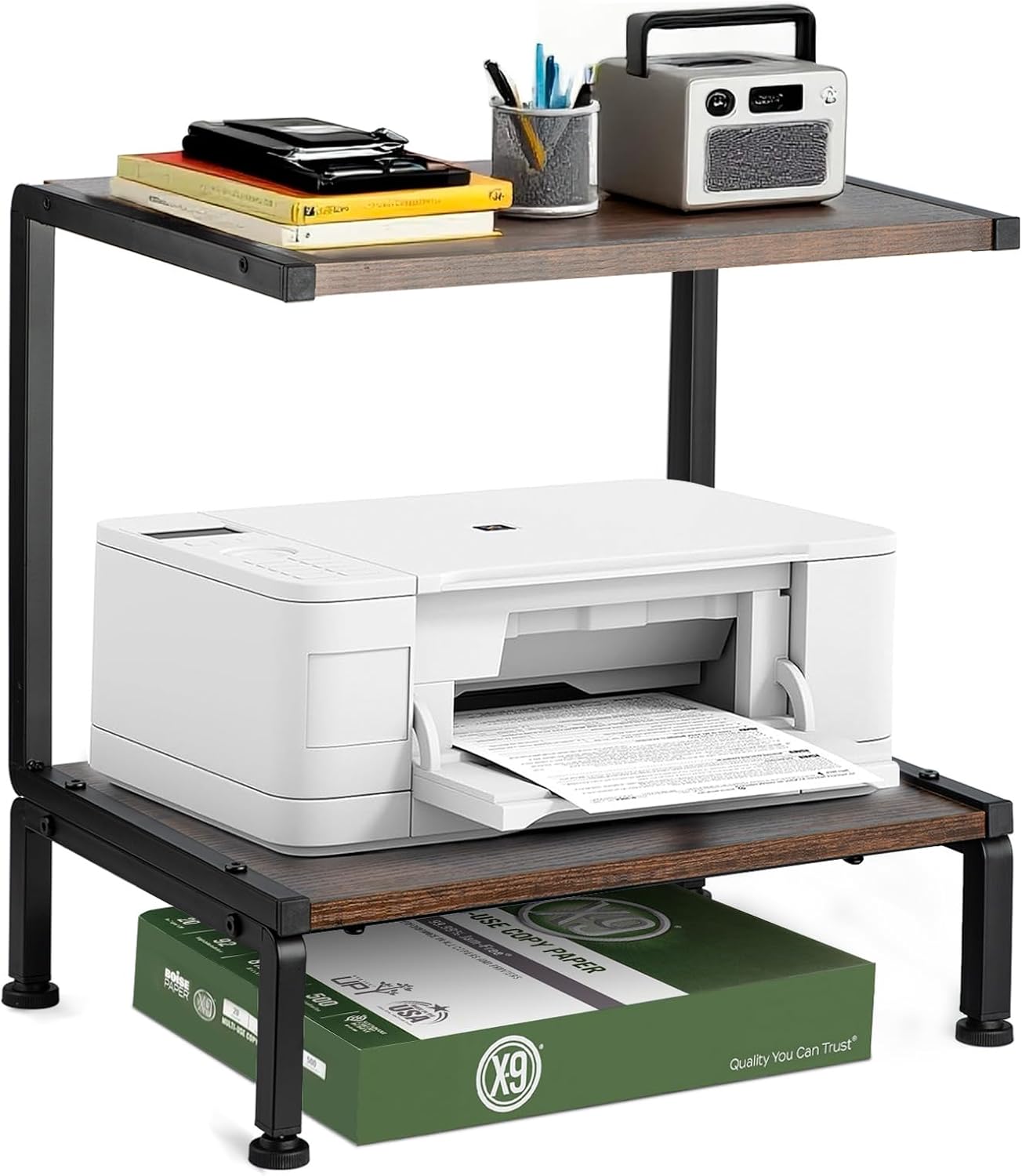Printer Stand with 2-Tier Storage