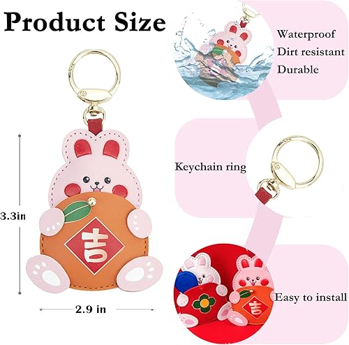 Miniatura 124 de Funda de cuero para llavero para Apple Airtag, funda protectora de AirTag con anillo para llavero, funda antiarañazos para llaves