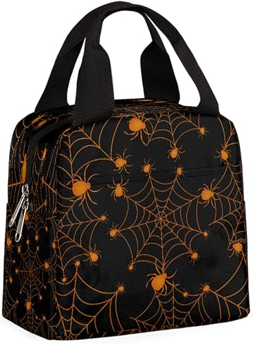Bolsas de almuerzo reutilizables de Halloween para mujeres, lonchera aislada, bolsa enfriadora a prueba de fugas, contenedor de almuerzo, loncheras