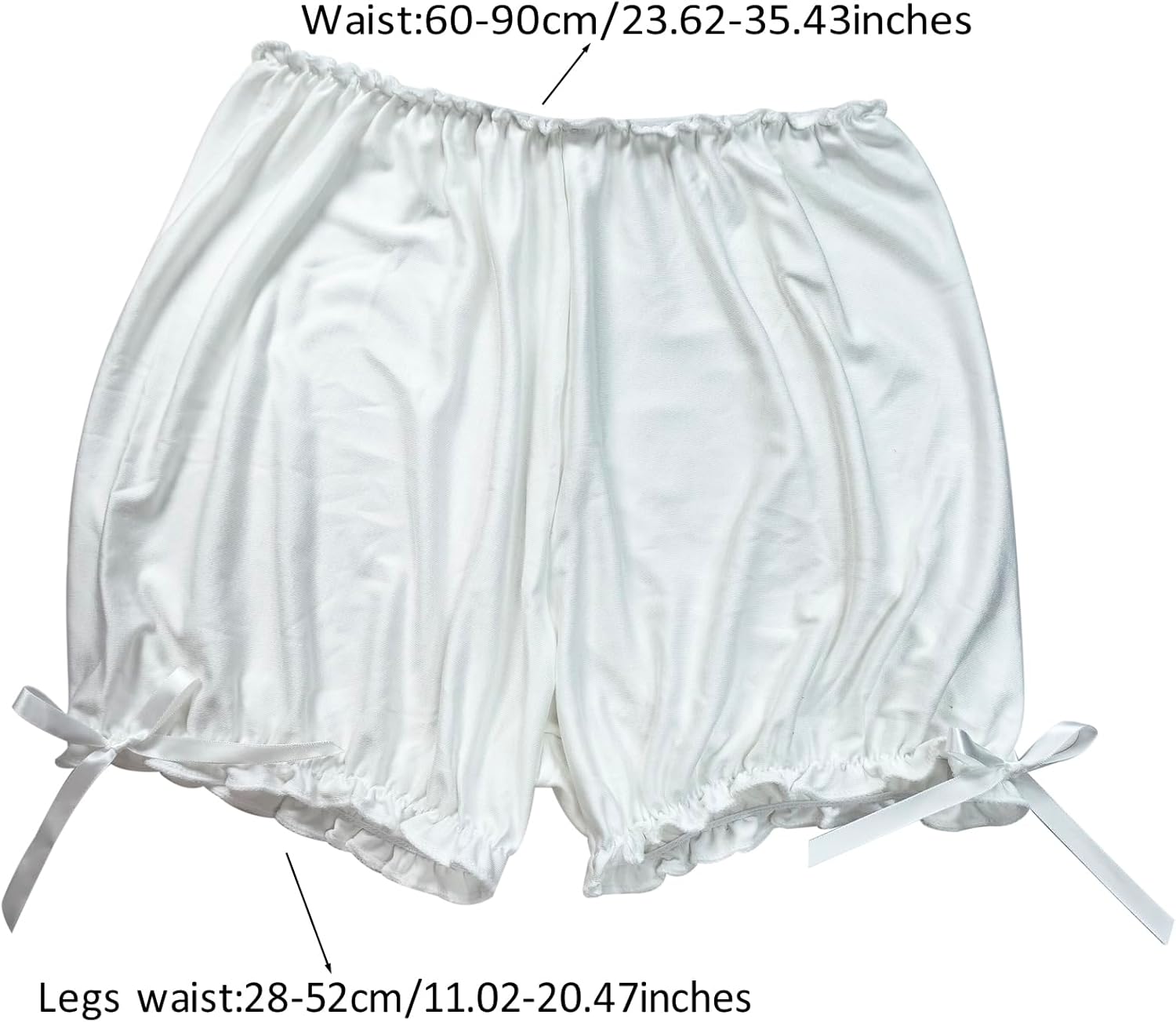 Ice Silk Bloomers for Women, Pumpkin Shorts Security Short Pants Ruffle Bloomer - Image 4