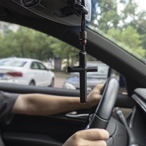 Miniatura 6 de Collar de cruz de madera para hombres, mujeres, niños y niñas, regalo de cadena de cruz de madera natural, collar de crucifijo cristiano católico de