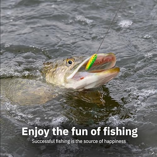 Miniatura 42 de THKFISH Señuelos de pesca, cucharas de pesca, señuelos de trucha para trucha, lucio, lubina, lucioperca, lucioperca, 0.12 oz(1/8 oz), 0.19 oz