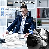 Vista 21 de Phomemo M08F - Impresoras portátiles inalámbricas para viajes, soporte de papel térmico de 8.5 x 11 pulgadas, impresora térmica Bluetooth compatible