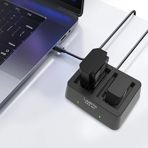 Miniatura 4 de CR2 Air - Juego de cargador de batería para cámara de doble canal con aplicación - NP-FZ100, NP-FW50, NP-BX1 - Entrada tipo C - Compatible con Sony