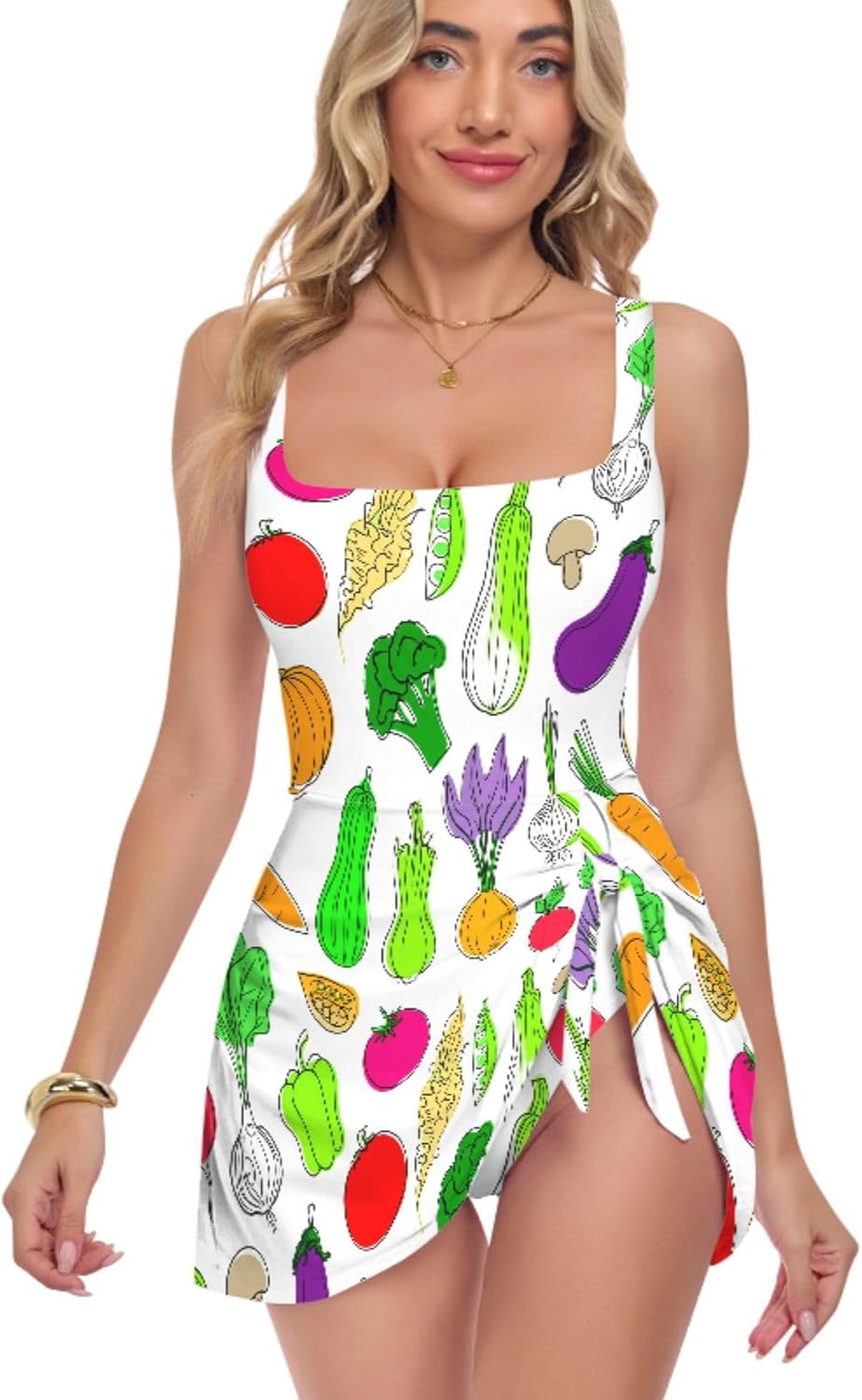 Vegetables Women's One Piece Swimsuits Tummy Control Bathing Suits S A2302526