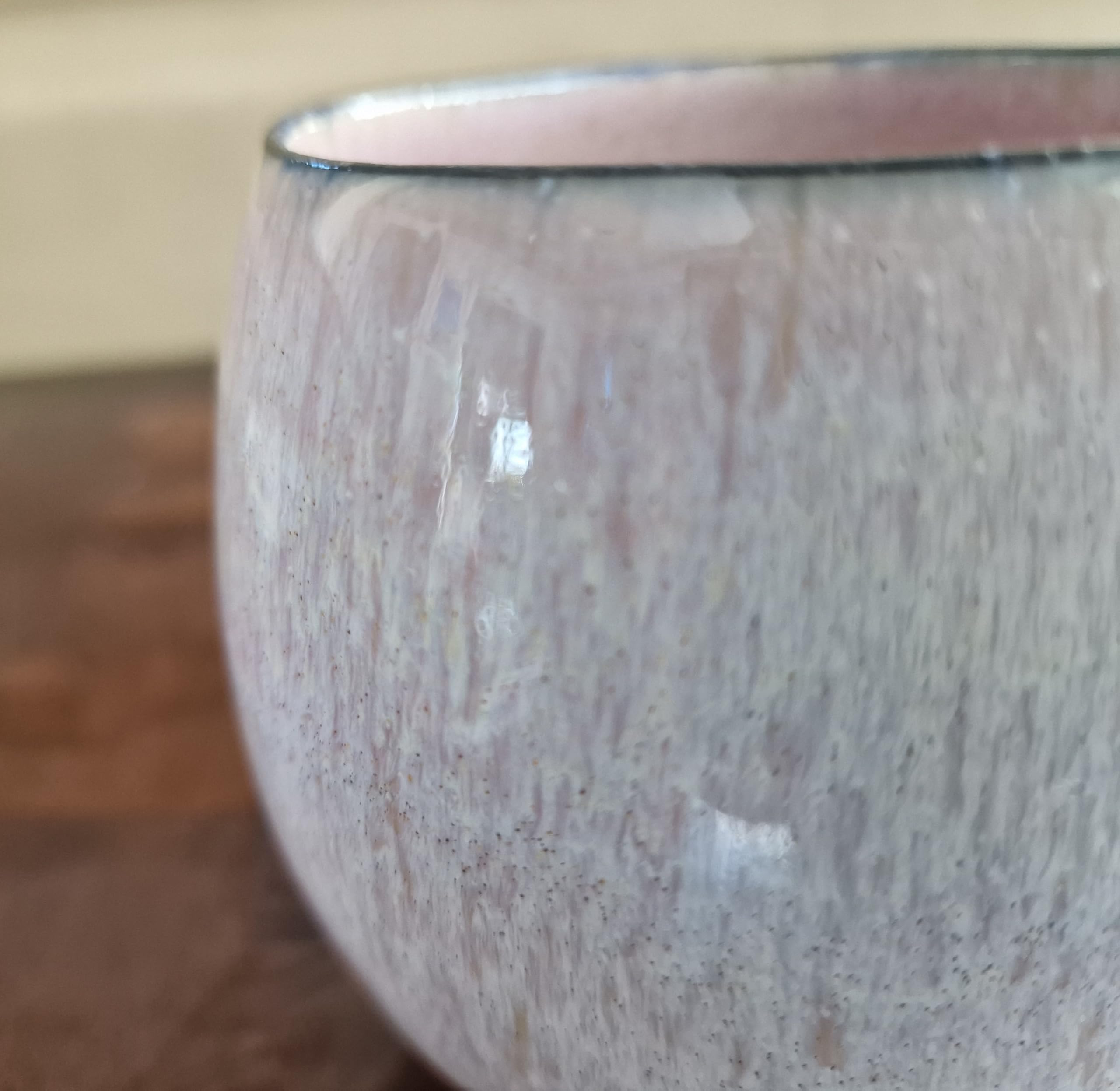 PintoCer Steingut-Tasse Mit Henkel – 500 Ml, Rosa, Handgefertigt, Spülmaschinen- & Mikrowellengeeignet