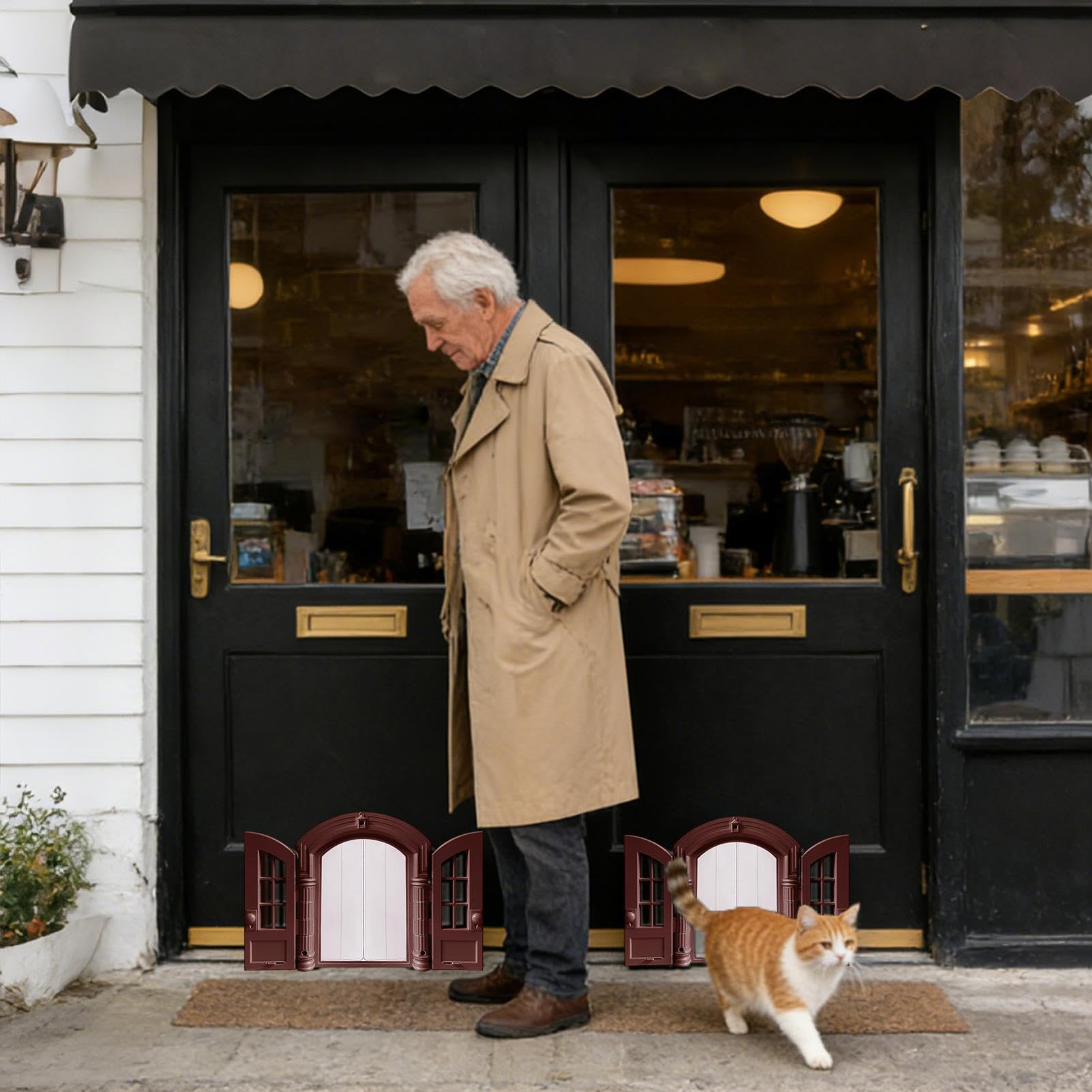 Katzentür mit , ausbruchsicher, kleine Rassen