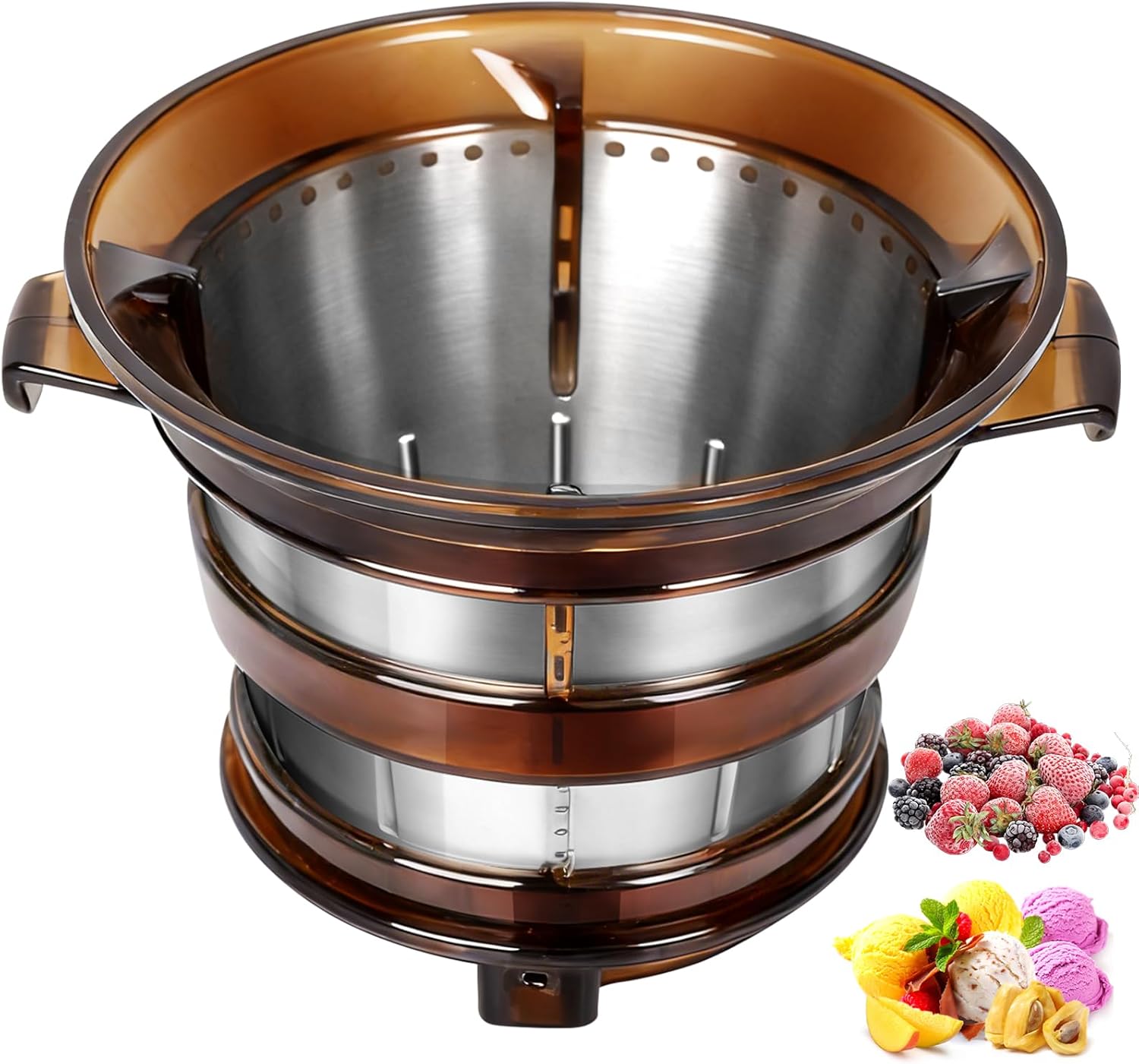 J2 Sorbet Attachment Compatible With Nama J2 Ice Cream - Maker Frozen Fruit Sorbet or Ice Cream Accessory, BPA-Free Sorbet Attachment & Food-grade 304 Stainless Steel - 3 Years Support