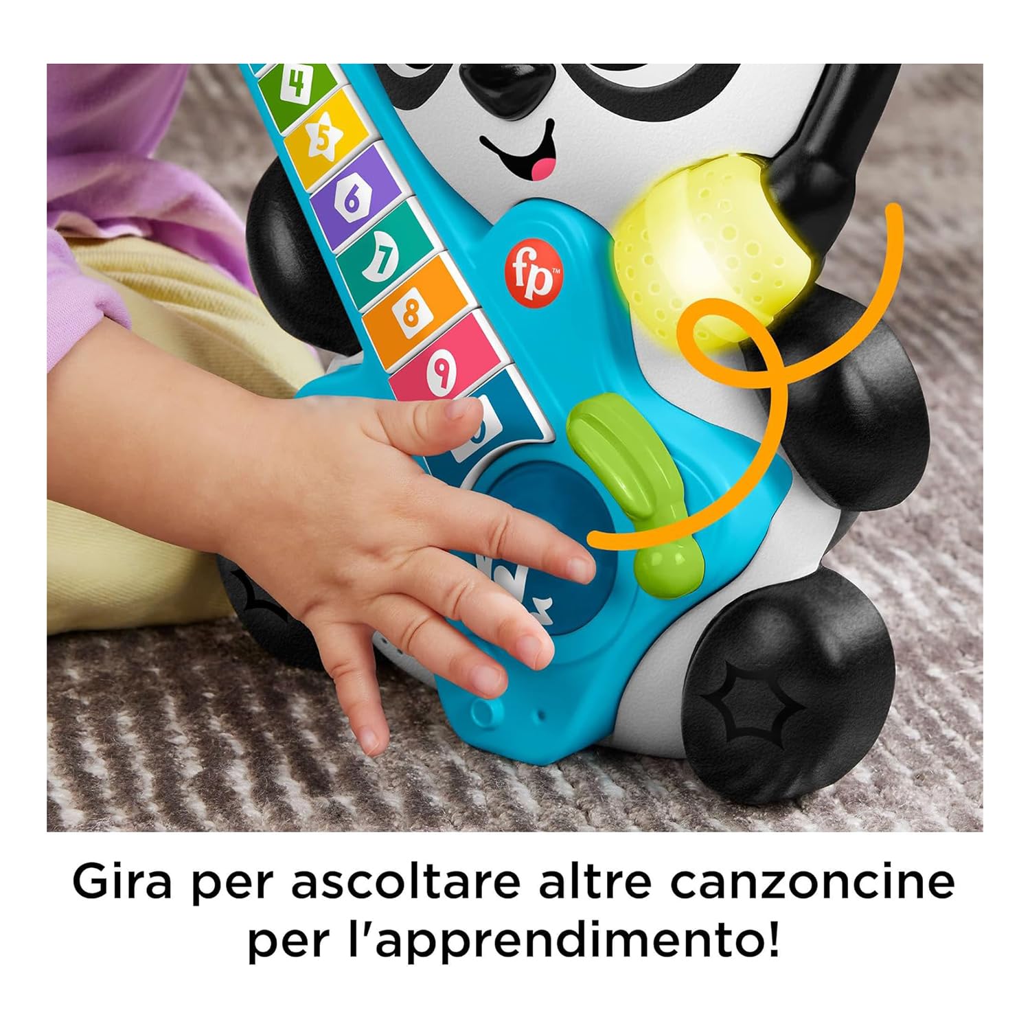 Fisher Price Animal Band, Gina la Pandina Learn to Count, Interactive Learning Panda with 10 Buttons and 70 Songs, Light - Image 4