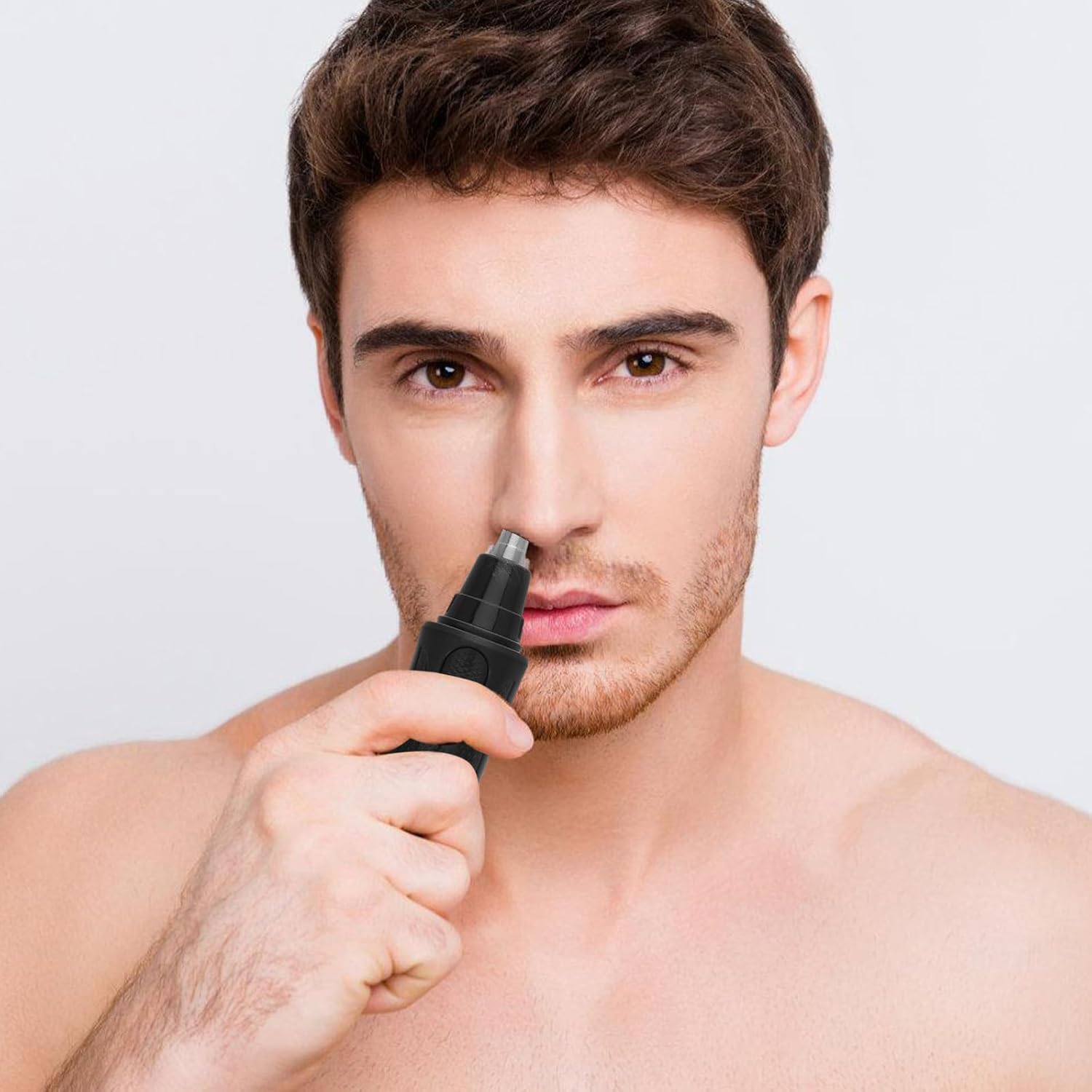 Wakauto Rechargeable Nose and Ear Hair Trimmer Facial Hair Removal Tool for Men and Women Portable Electric Eyebrow Shaping Grooming Kit for Travel Use