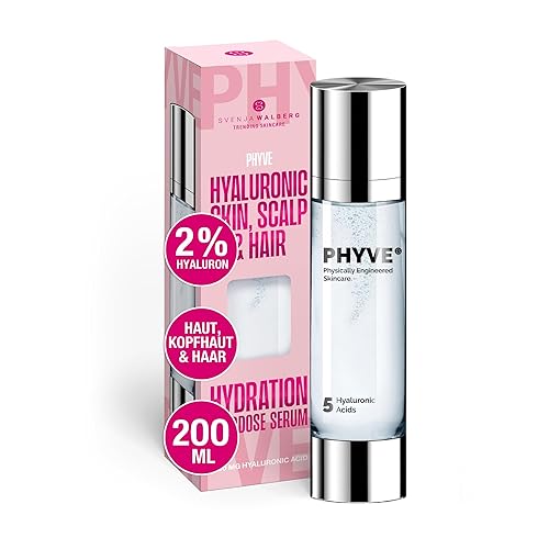 Suero de ácido hialurónico – 2% puro, altamente dosificado, vegano, hidratante para la cara – Piel ultra brillante, humedad profunda y