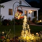 ZKLiLi Solar Hummingbird Watering Can Cadeaux avec lumières,Fée de jardin extérieur Signe de bienvenue Décor Imperméable 8 Modes d'éclairage pour Patio Yard Porch Pathway Walkway Statues Outdoor Garden Gifts