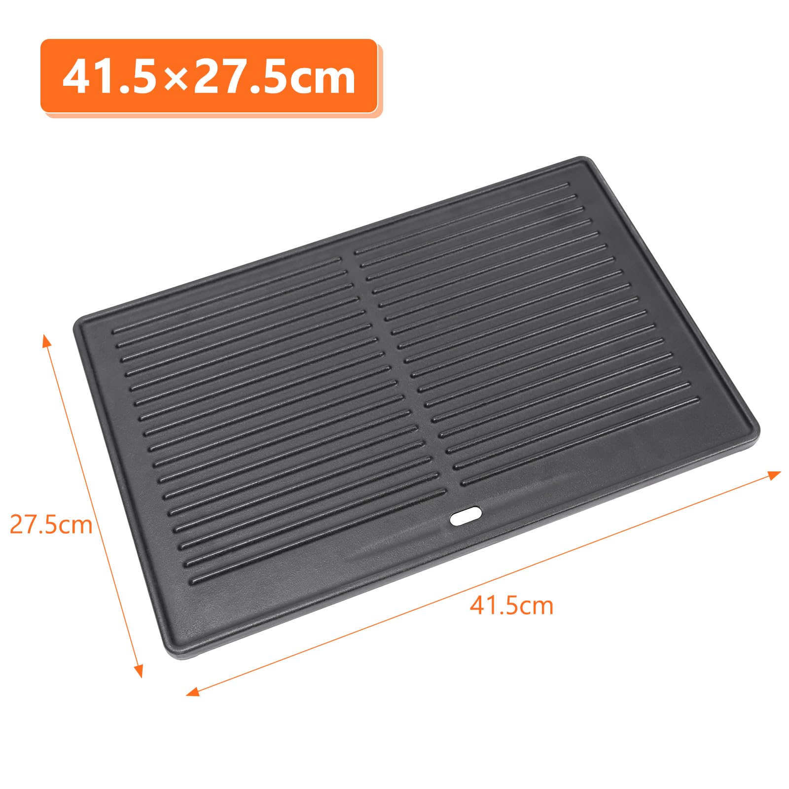 ZXLIHS Piastra Grill in ghisa 41,5 x 27,5 cm per Tepro Toronto, griglia a Carbone Taino Hero XL, Activa Angular, Piastra Grill per griglia a Carbone El Fuego Montreal/Ontario, Piastra Grill Plancha