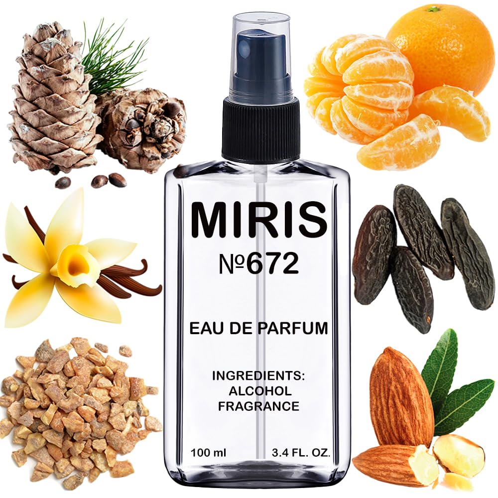 MIRIS No. 672, Inspired by Give Pi, Long-Lasting Eau de Parfum for Men, Spray 3.4 Fl Oz / 100 ml