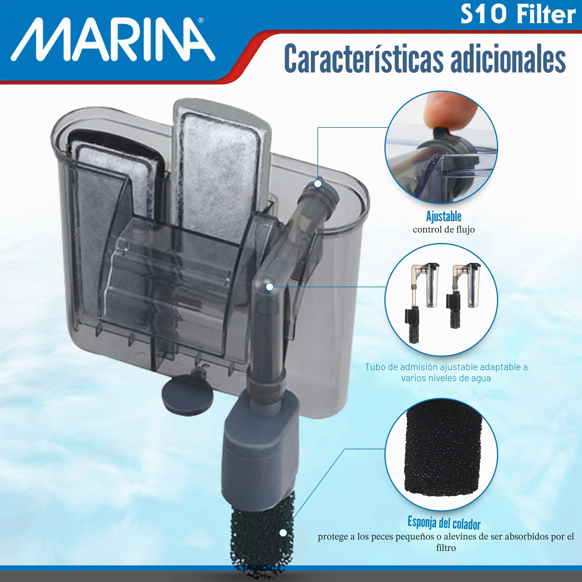 Marina Filtro Slim 10, 1 Unidad (Paquete de 1)