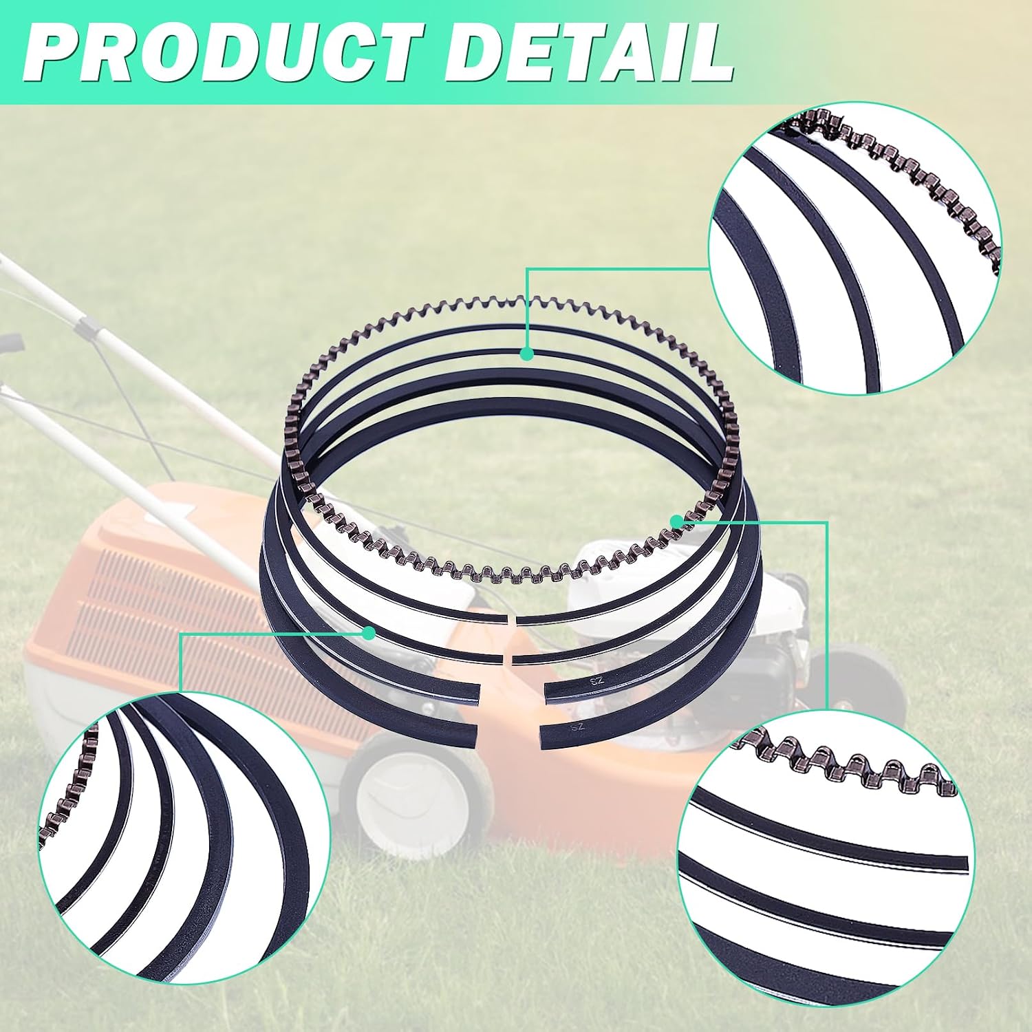 Adefol 88mm Piston Ring Set for Honda GX390 GXV390 STD Motor Gas Engine Replacement Parts for 13010-ZF6-003 13010-ZF6-005 H5013 3013 4013 2113 13hp