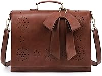 Vista 1 de ECOSUSI Maletín para mujer, de piel vegana, para el trabajo, bolso de hombro para computadora con lazo desmontable