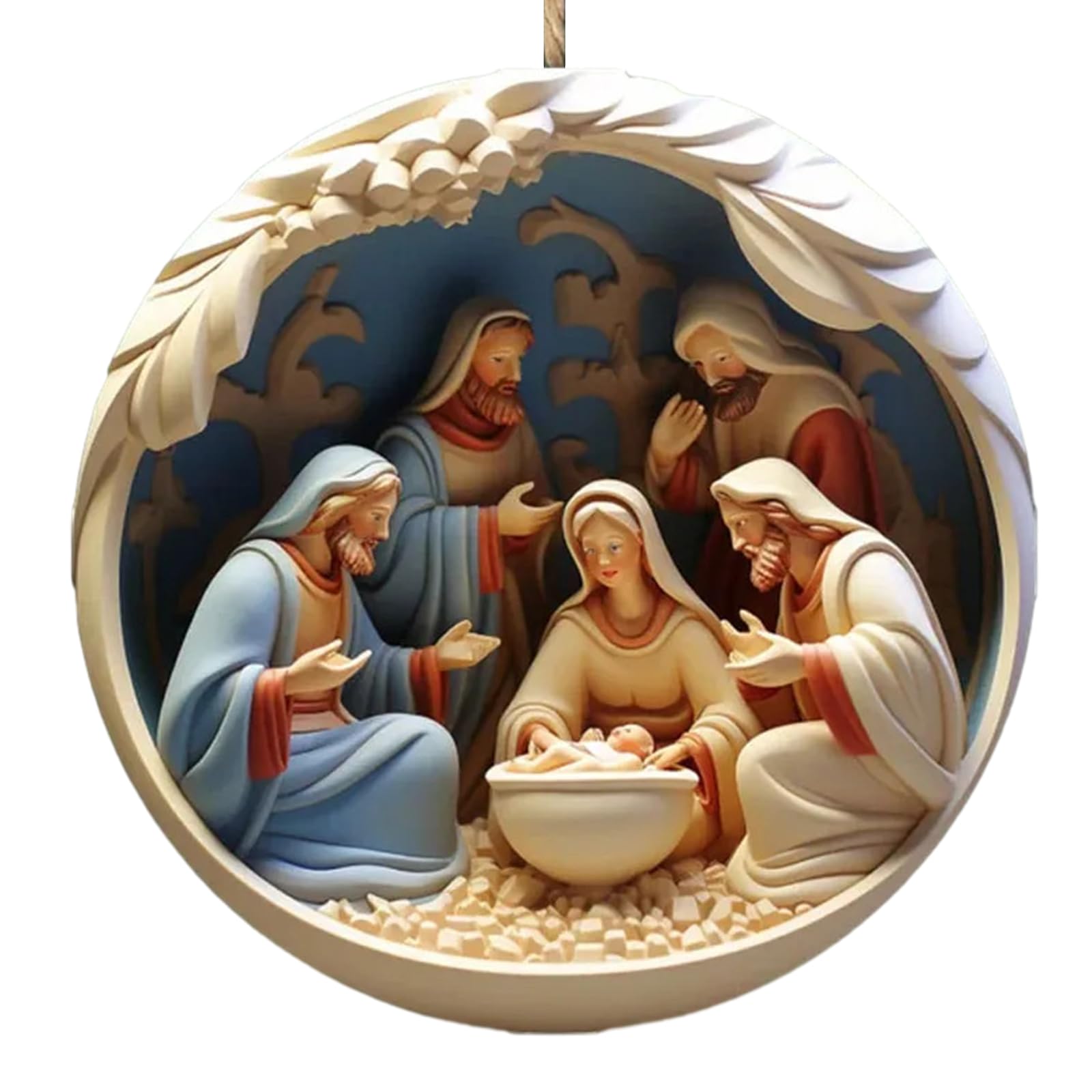 Yhplxyuus Christmas Decorations Ornament Festive Holiday Christmas Tree Hanging Pendant Nativity Scene Ornaments for Newborns Newborn Ornaments