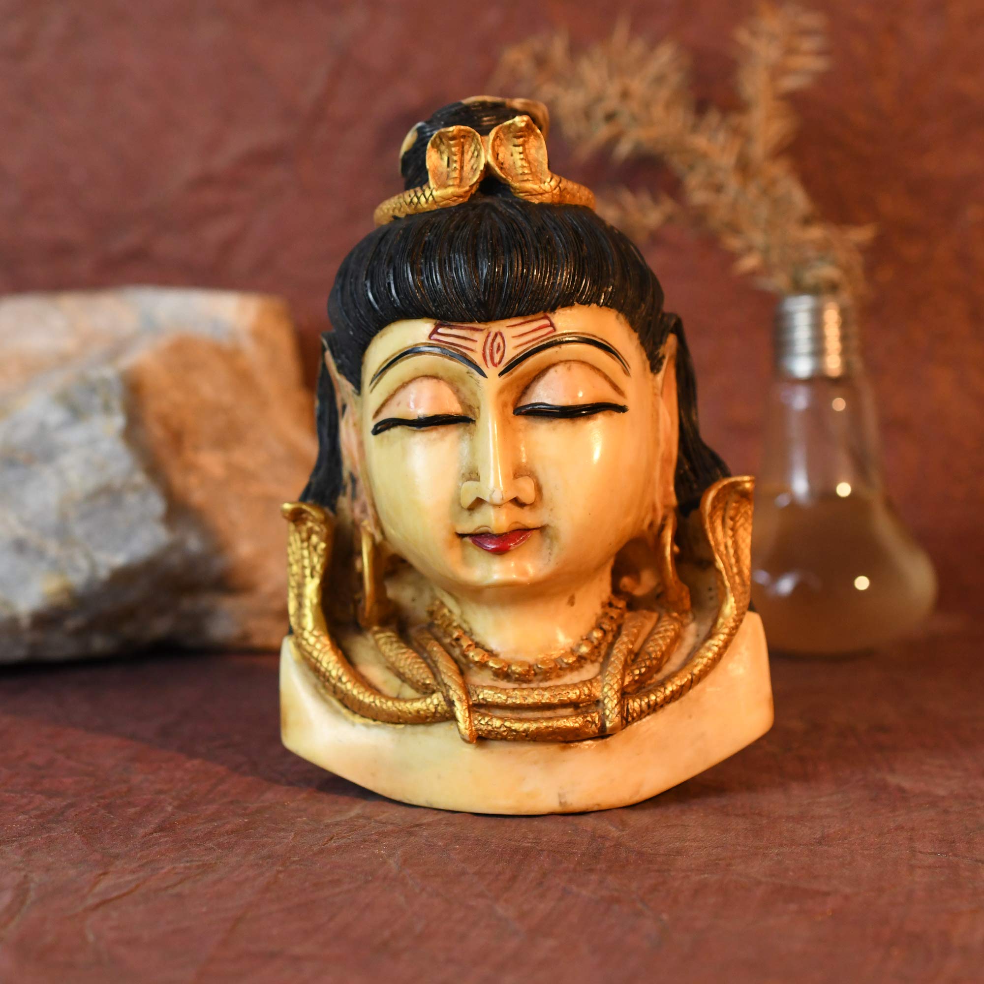 Buy Collectible India Lord Shiva Head Idol Statue for Pooja Hindu God