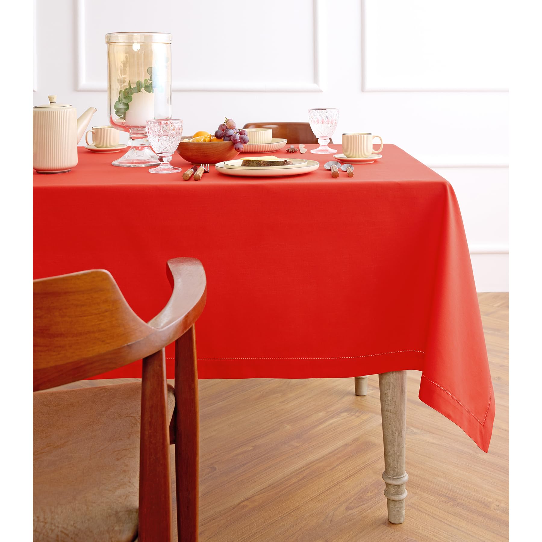 Amazon.com: Solino Home Cotton Linen Tablecloth for Rectangle  display picture 1