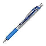 Pentel EnerGel RTX Retractable Liquid Gel Pen, Bold Line, Metal Tip, Blue Ink 3Pk (BL80BP3C) – view 2