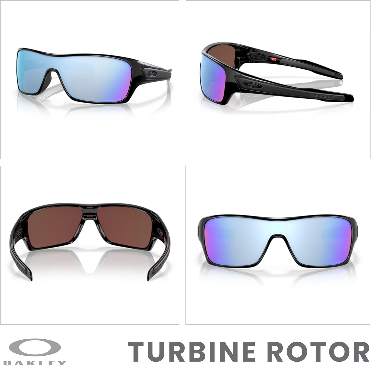 OAKLEY Turbine Rotor OO9307 Rectangle Sunglasses for Men+ Bundle Accessory Leash Kit, Microfiber Pouch