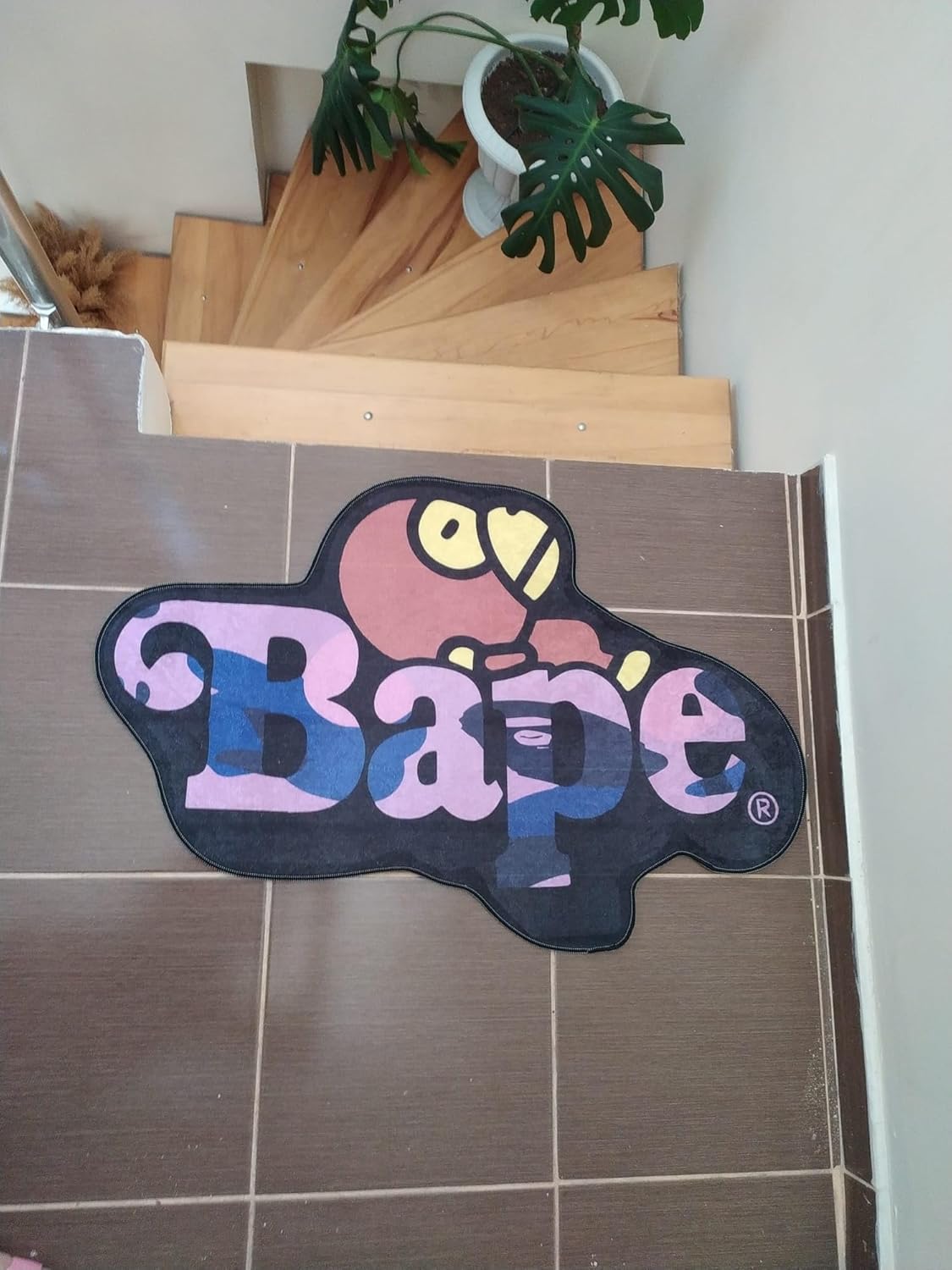 Hypebeast Decor Modern Rug, Purple, 35in W x 23in L (60 x 90cm), Kids Room & Office, 2x3ft Floor Mat