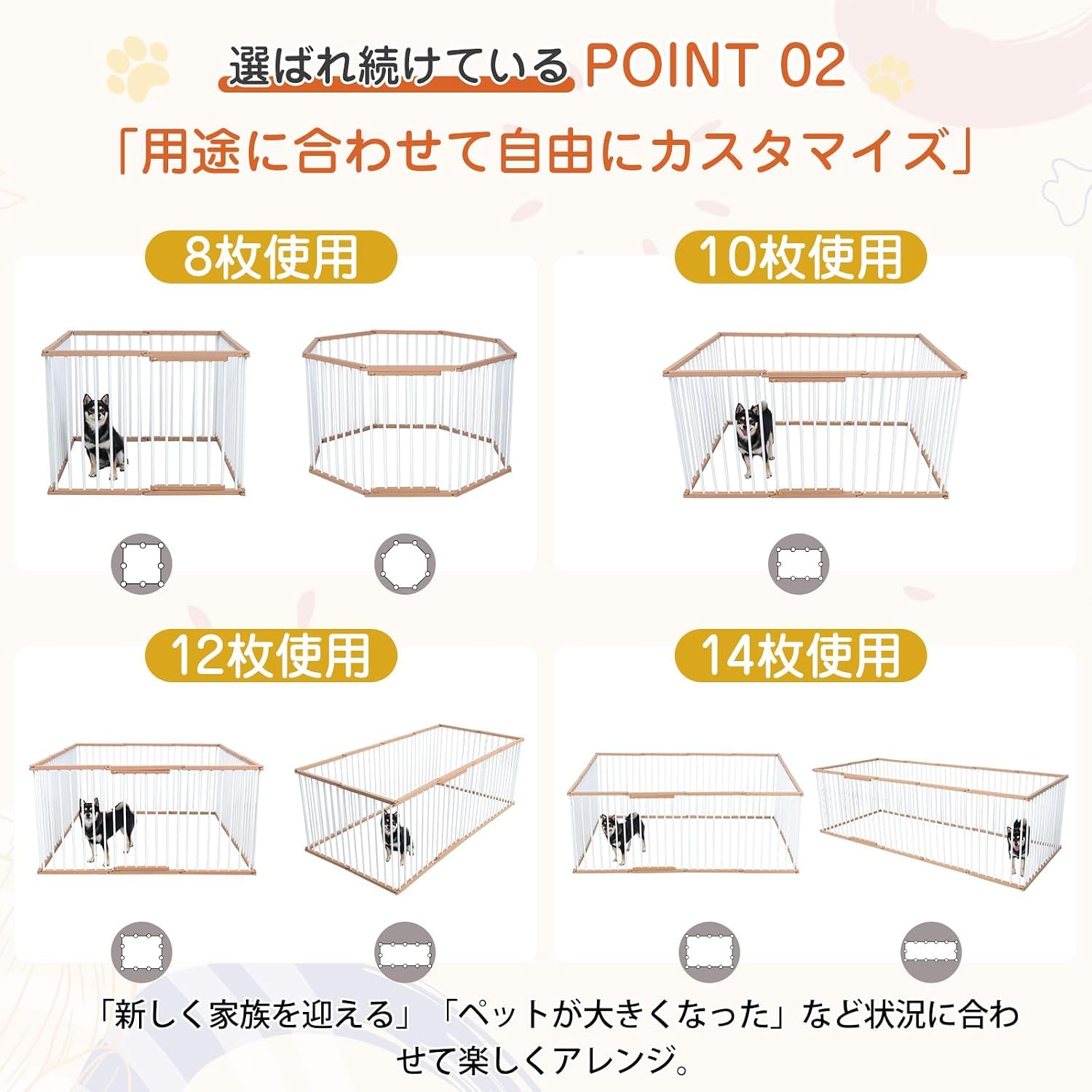 Amazon | Essgudo ペットフェンス 犬 ゲージ 小型犬 サークル 室内