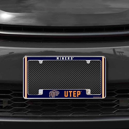 Miniatura 121 de Rico Industries NCAA Classic 12" x 6" Chrome All Over Automotive License Plate Frame for Car/Truck/SUV