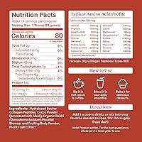 Vista 2 de Further Food Péptidos de colágeno de chocolate en polvo, proteína hidrolizada tipo 1 y 3 criada en pastos alimentados con pasto, salud intestinal +