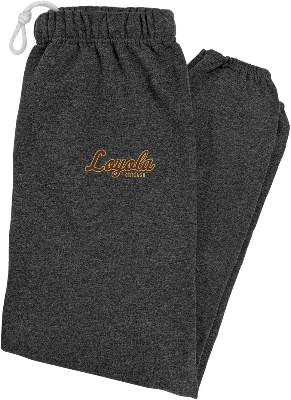 LOGOVISION Mens Jogger Sweatpants Collegiate School Logo Charcoal Heather Collection