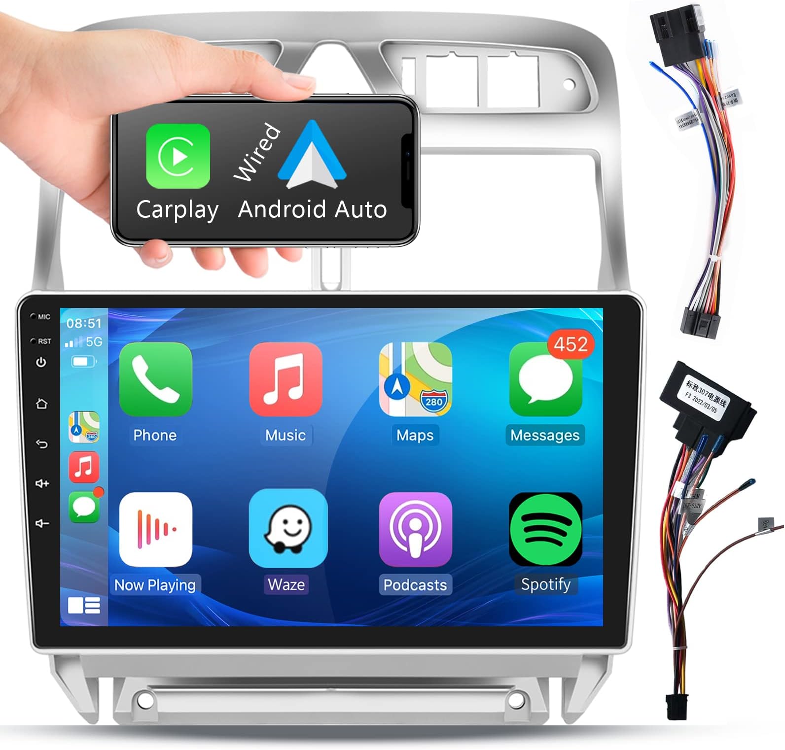 Roinvou 4+64G Android Autoradio Pour Renault Master 2019-2022 Sans Fil