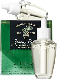 Bath and Body Works New Look! Aromatherapy Stress Relief - Eucalyptus and Spearmint Wallflowers 2-Pack Refills